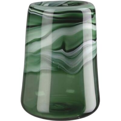 GILDE Glas Art wazon Verde ze szkła błyszczący zielony wysokość 27 cm x Ø 20 cm ręcznie wykonany szklany wazon dmuchany ustami GILDE Glas Art wazon Verde ze szkła błyszczący zielony wysokość 27 cm x Ø 20 cm ręcznie wykonany szklany wazon dmuchany ustami