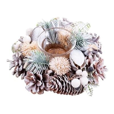 BigBuy Christmas Świecznik Świąteczny Plastik Foam 16 x 16 x 7 cm Wielobarwny BigBuy Christmas Świecznik Świąteczny Plastik Foam 16 x 16 x 7 cm Wielobarwny