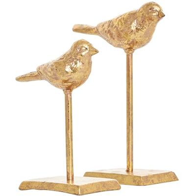 Deco 79 Rzeźba, żelazo, złoto, 2 sztuki mały rozmiar Deco 79 Rzeźba, żelazo, złoto, 2 sztuki mały rozmiar
