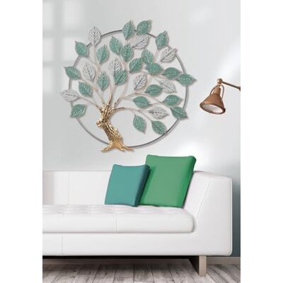 Casablanca modernes Design Casablanca relief ścienny drzewo w kółku metal przecierany złoty kolor jasnozielony biały okrągły 70 x 72 cm motyw drzewa, dekoracja ścienna, sztuka, akcesoria do mieszkania, dekoracja Casablanca modernes Design Casablanca relief ścienny drzewo w kółku metal przecierany złoty kolor jasnozielony biały okrągły 70 x 72 cm motyw drzewa, dekoracja ścienna, sztuka, akcesoria do mieszkania, dekoracja
