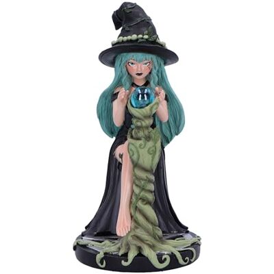 Nemesis Now Figurka cukru i przypraw szałwia, 17,5 cm, żywica, czarna/zielona, inspirowana naturą ozdoba z kryształowej kuli, eteryczna wiedźma w naturze, odlewana w najlepszej żywicy, fachowo ręcznie Nemesis Now Figurka cukru i przypraw szałwia, 17,5 cm, żywica, czarna/zielona, inspirowana naturą ozdoba z kryształowej kuli, eteryczna wiedźma w naturze, odlewana w najlepszej żywicy, fachowo ręcznie