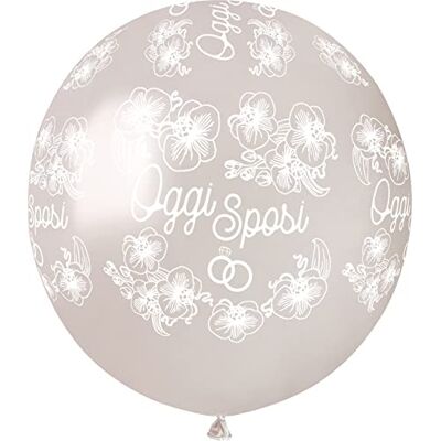 Ciao Koperta 25 balony ślubne "Dzisiaj nowożeńcy" z naturalnego lateksu Premium Quality G150 (Ø 48cm / 19"), perłowy biały Ciao Koperta 25 balony ślubne "Dzisiaj nowożeńcy" z naturalnego lateksu Premium Quality G150 (Ø 48cm / 19"), perłowy biały