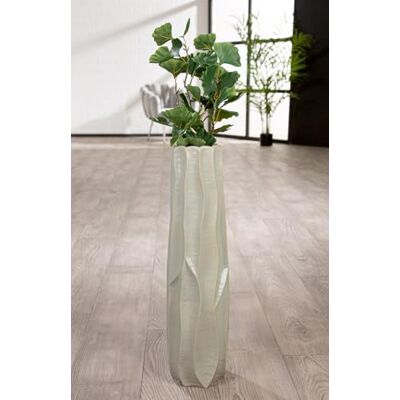 GILDE Wazon Fortuna ceramiczny zielony matowy 63 cm wysokość 18 cm średnica ze wzorem GILDE Wazon Fortuna ceramiczny zielony matowy 63 cm wysokość 18 cm średnica ze wzorem