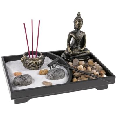 lachineuse – Ogród Buddy Zen – azjatycki uchwyt na kadzidełka – dekoracja zen – piaskowy ogród – azjatycka atmosfera – wnętrze domu – pomysł na prezent z Japonii i Azji lachineuse – Ogród Buddy Zen – azjatycki uchwyt na kadzidełka – dekoracja zen – piaskowy ogród – azjatycka atmosfera – wnętrze domu – pomysł na prezent z Japonii i Azji