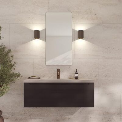 Loevschall Refine Lustro ścienne, brązowe, z ramą, 45 x 90 cm, dekoracyjne lustro do łazienki, salonu, sypialni i korytarza, minimalistyczne i stylowe lustro ze szczotkowanego mosiądzu Loevschall Refine Lustro ścienne, brązowe, z ramą, 45 x 90 cm, dekoracyjne lustro do łazienki, salonu, sypialni i korytarza, minimalistyczne i stylowe lustro ze szczotkowanego mosiądzu