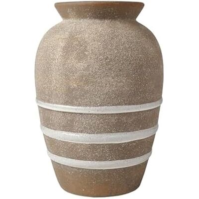 MIKASA Wazon ceramiczny z teksturowanymi paskami, 6,89 x 6,89 x 10,04 MIKASA Wazon ceramiczny z teksturowanymi paskami, 6,89 x 6,89 x 10,04