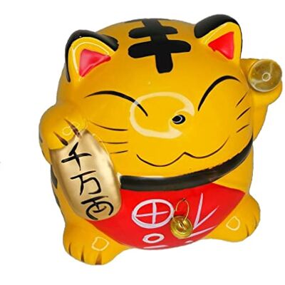 lachineuse Kot Maneki Neko Żółty Figurka Statuetki Japońskiego Kota Szczęście Kawaii Deco Szczęśliwy Kot Porcelana 15,5 cm Azjatycki Uroczy Kot Szczęście, Fortuna lachineuse Kot Maneki Neko Żółty Figurka Statuetki Japońskiego Kota Szczęście Kawaii Deco Szczęśliwy Kot Porcelana 15,5 cm Azjatycki Uroczy Kot Szczęście, Fortuna