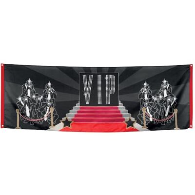 Boland 44155 Baner VIP, rozmiar 74 x 220 cm, flaga wielokrotnego użytku, dekoracja ścienna, impreza, lokalizacja, impreza tematyczna, Hollywood Boland 44155 Baner VIP, rozmiar 74 x 220 cm, flaga wielokrotnego użytku, dekoracja ścienna, impreza, lokalizacja, impreza tematyczna, Hollywood