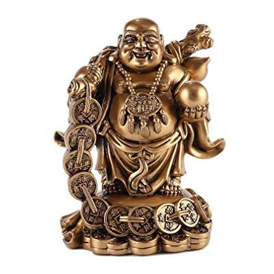 Lachineuse Złoty Szczęśliwy Budda - Azjatycka Dekoracja & Amulet Lachineuse Złoty Szczęśliwy Budda - Azjatycka Dekoracja & Amulet
