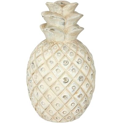 Flair Flower Dekoracyjny obiekt ananasowy z ceramiki, dekoracyjna statuetka ananas, ananas, stara biel, dekoracja na zewnątrz, kremowa, shabby styl wiejski, figurka ogrodowa, prezent ze sztucznych Flair Flower Dekoracyjny obiekt ananasowy z ceramiki, dekoracyjna statuetka ananas, ananas, stara biel, dekoracja na zewnątrz, kremowa, shabby styl wiejski, figurka ogrodowa, prezent ze sztucznych