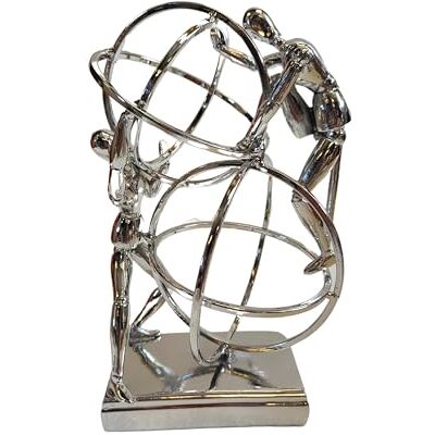 DRW Figurka męska w metalowych kulkach 15x8x26 cm DRW Figurka męska w metalowych kulkach 15x8x26 cm