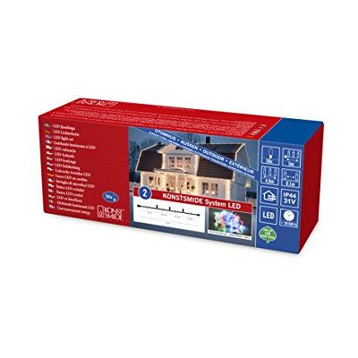 Konstsmide Rozszerzenie systemu LED, łańcuch świetlny, 50 kolorowych diod, na zewnątrz (IP44), przezroczysty kabel 4850-503 Konstsmide Rozszerzenie systemu LED, łańcuch świetlny, 50 kolorowych diod, na zewnątrz (IP44), przezroczysty kabel 4850-503