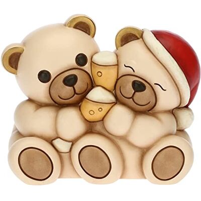 THUN Boże Narodzenie 2022 Soprammobile Para Teddy Ceramiczny Boot Ręcznie zdobiony pomysł na prezent świąteczny 2022-14.5x10x12 cm h THUN Boże Narodzenie 2022 Soprammobile Para Teddy Ceramiczny Boot Ręcznie zdobiony pomysł na prezent świąteczny 2022-14.5x10x12 cm h