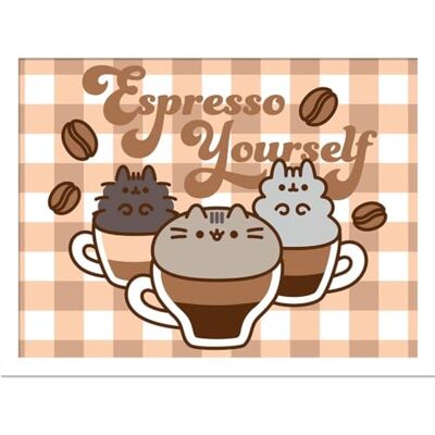 Pyramid Pusheen Espresso Yourself kolekcjonerska oprawiona sztuka ścienna, 30 cm x 40 cm, idealna do dodania uroku do każdej przestrzeni, jeden rozmiar Pyramid Pusheen Espresso Yourself kolekcjonerska oprawiona sztuka ścienna, 30 cm x 40 cm, idealna do dodania uroku do każdej przestrzeni, jeden rozmiar