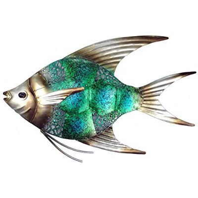 JOYBEE HOME&GARDEN JOYBee 32 cm przybrzeżny ocean morze metalowa ryba sztuka ścienna dekoracja dekoracje świąteczne idealna na wybrzeże, morskie, plażę lub łódź, metalowa dekoracja ścienna, do ogrodu, domu, patio, JOYBEE HOME&GARDEN JOYBee 32 cm przybrzeżny ocean morze metalowa ryba sztuka ścienna dekoracja dekoracje świąteczne idealna na wybrzeże, morskie, plażę lub łódź, metalowa dekoracja ścienna, do ogrodu, domu, patio,