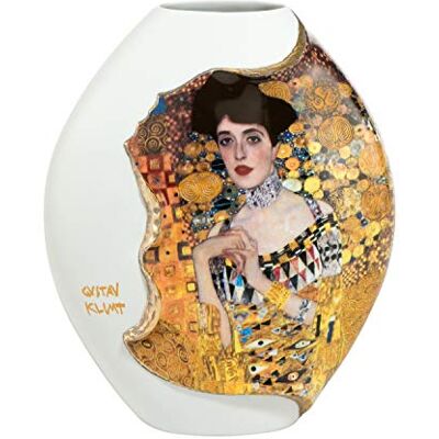 Goebel Artis Orbis Gustav Klimt Adele Bloch-Bauer wazon z porcelany, ze złotym wzorem, wymiary: 20 x 16,5 x 10 cm, 66-500-41-1 Goebel Artis Orbis Gustav Klimt Adele Bloch-Bauer wazon z porcelany, ze złotym wzorem, wymiary: 20 x 16,5 x 10 cm, 66-500-41-1