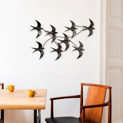 Wallity Ręcznie malowane metalowe akcesoria ścienne, 69 x 41 x 7 cm, 100% metal (1,5 mm), unikalna sztuka do dekoracji domu, stylowa i wszechstronna Wallity Ręcznie malowane metalowe akcesoria ścienne, 69 x 41 x 7 cm, 100% metal (1,5 mm), unikalna sztuka do dekoracji domu, stylowa i wszechstronna