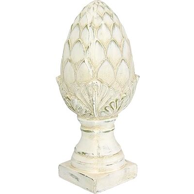 VO design Obiekt dekoracyjny szyszki sosnowe dekoracyjne szyszki na stopce, stara biel, kremowa, o eleganckim wyglądzie shabby wiejskiego dworku, figurka ogrodowa, ornament, prezent, dekoracja ogrodowa, shabby VO design Obiekt dekoracyjny szyszki sosnowe dekoracyjne szyszki na stopce, stara biel, kremowa, o eleganckim wyglądzie shabby wiejskiego dworku, figurka ogrodowa, ornament, prezent, dekoracja ogrodowa, shabby
