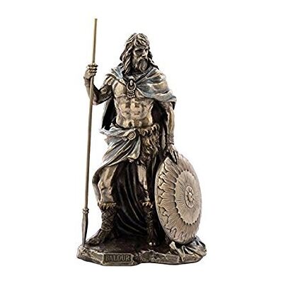 US 20 cm nordycki bóg Baldur odlewana na zimno figurka z brązu US 20 cm nordycki bóg Baldur odlewana na zimno figurka z brązu