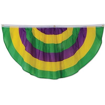 Beistle Mardi Gras Polyester Fabric Bunting Banner Beistle Mardi Gras Polyester Fabric Bunting Banner