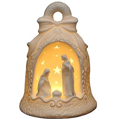 Dekohelden24 - 501520 - Biały - 16x16x21,5 cm - LED świecznik Dekohelden24 - 501520 - Biały - 16x16x21,5 cm - LED świecznik