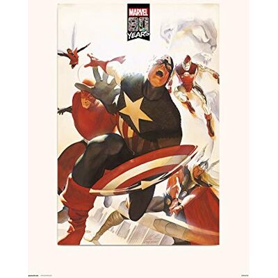 Grupo Erik P30X40CM0225 Print, Marvel 80 Years Avengers, 30 x 40 cm Grupo Erik P30X40CM0225 Print, Marvel 80 Years Avengers, 30 x 40 cm