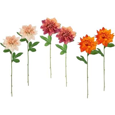 Flair Flower Sztuczne kwiaty, dalia, zestaw 6 sztuk, 37 cm, jedwabne kwiaty, florystyka, pojedyncza gałąź, pojedyncza łodyga, dekoracja kwiatowa, jesienna gałąź, jesienna gałąź, jesienna dekoracja Flair Flower Sztuczne kwiaty, dalia, zestaw 6 sztuk, 37 cm, jedwabne kwiaty, florystyka, pojedyncza gałąź, pojedyncza łodyga, dekoracja kwiatowa, jesienna gałąź, jesienna gałąź, jesienna dekoracja