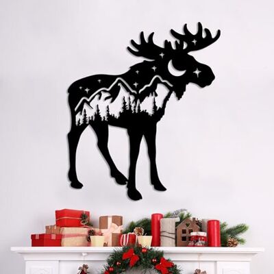 Wallity Stylowe, czarne dekoracyjne akcesoria ścienne, 60 x 69 cm, 100% metal, grubość 1,5 mm, łatwy montaż na ścianie, idealny do nowoczesnej dekoracji domu Wallity Stylowe, czarne dekoracyjne akcesoria ścienne, 60 x 69 cm, 100% metal, grubość 1,5 mm, łatwy montaż na ścianie, idealny do nowoczesnej dekoracji domu