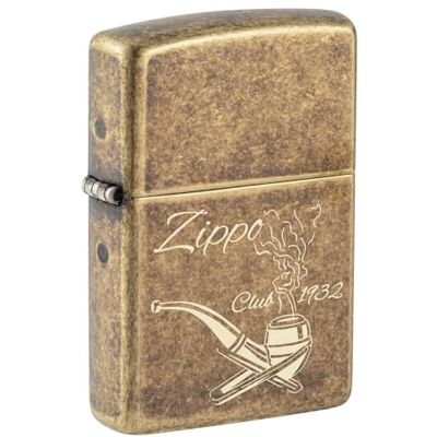 Zippo Zapalniczka Sztormowa Pipe Design, Złota, Antyczny Mosiądz, Grawerowanie Laserowe, Wielokrotnego Użytku, Wiatroszczelne Wzornictwo, Pudełko Prezentowe, Wyprodukowana w USA Zippo Zapalniczka Sztormowa Pipe Design, Złota, Antyczny Mosiądz, Grawerowanie Laserowe, Wielokrotnego Użytku, Wiatroszczelne Wzornictwo, Pudełko Prezentowe, Wyprodukowana w USA