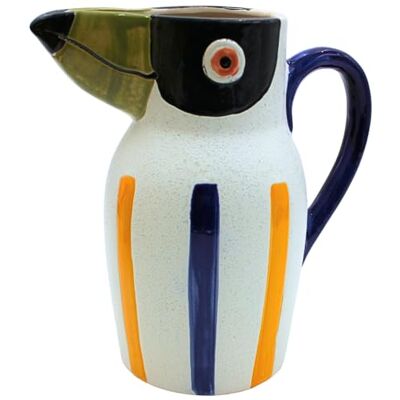 Dekohelden24 Wazon dekoracyjny XL, głowa wazonu, wazon na papugę, wazon na kwiaty, wazon zwierzęcy, wazon stołowy, ceramiczny wazon jako papuga z niebieskim uchwytem, wazon z dekoracją papugi z ceramiki w Dekohelden24 Wazon dekoracyjny XL, głowa wazonu, wazon na papugę, wazon na kwiaty, wazon zwierzęcy, wazon stołowy, ceramiczny wazon jako papuga z niebieskim uchwytem, wazon z dekoracją papugi z ceramiki w