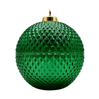 Dekohelden24 Elegancka szklana kula, puszka na wypieki, pojemnik do przechowywania, szklana miska, dekoracyjna miska, szklany pojemnik jako bombka bożonarodzeniowa ze złotym koroną ze szkła w kolorze Dekohelden24 Elegancka szklana kula, puszka na wypieki, pojemnik do przechowywania, szklana miska, dekoracyjna miska, szklany pojemnik jako bombka bożonarodzeniowa ze złotym koroną ze szkła w kolorze