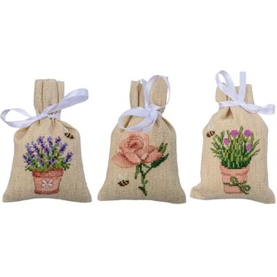 Vervaco Zestaw do Haftu Woreczki Zapachowe KWIATÓW 3 SZT. Haft Krzyżykowy Liczony 8 x 12 cm Zrób to Sam Zestaw Kreatywny dla Dorosłych Dekoracja domu DIY Cross Stitch Kit Vervaco Zestaw do Haftu Woreczki Zapachowe KWIATÓW 3 SZT. Haft Krzyżykowy Liczony 8 x 12 cm Zrób to Sam Zestaw Kreatywny dla Dorosłych Dekoracja domu DIY Cross Stitch Kit