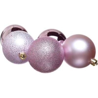 HEITMANN DECO choinka bożonarodzeniowa, zestaw 25 bombek, bombki na choinkę, różowe matowe, błyszczące, brokatowe, ok. 5,8 cm HEITMANN DECO choinka bożonarodzeniowa, zestaw 25 bombek, bombki na choinkę, różowe matowe, błyszczące, brokatowe, ok. 5,8 cm