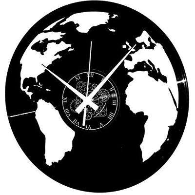 Instant Karma Clocks Winylowy zegar ścienny vintage ręcznie robione płyty gramofonowe dekoracja świata podróży świat biuro podróży Instant Karma Clocks Winylowy zegar ścienny vintage ręcznie robione płyty gramofonowe dekoracja świata podróży świat biuro podróży