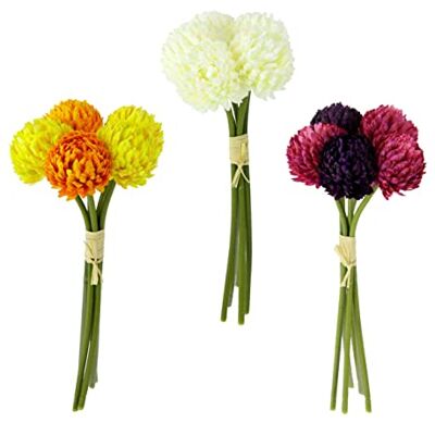 Flair Flower Sztuczny bukiet chryzantemy, dekoracyjny, bukiet kwiatów, sztuczne kwiaty, dekoracja stołu, jedwabny kwiat, roślina, kwiaty, gałązka kwiatowa, bukiet ślubny, florystyka, jesienna dekoracja Flair Flower Sztuczny bukiet chryzantemy, dekoracyjny, bukiet kwiatów, sztuczne kwiaty, dekoracja stołu, jedwabny kwiat, roślina, kwiaty, gałązka kwiatowa, bukiet ślubny, florystyka, jesienna dekoracja