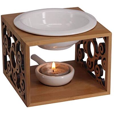 Singeek Ceramiczny dyfuzor olejków eterycznych, wydrążony kwiatowy świecznik na podgrzewacz oleju, aromaterapia, dekoracja domu, walentynki (pomyślna chmura) Singeek Ceramiczny dyfuzor olejków eterycznych, wydrążony kwiatowy świecznik na podgrzewacz oleju, aromaterapia, dekoracja domu, walentynki (pomyślna chmura)