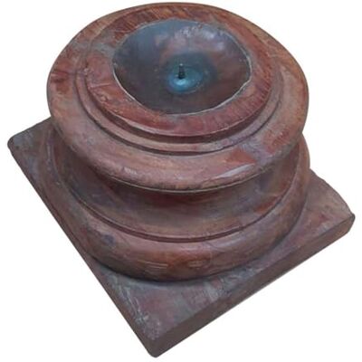 AlexandreHouse Świecznik De Madera Acabado Artesanal Marron_ AlexandreHouse Świecznik De Madera Acabado Artesanal Marron_