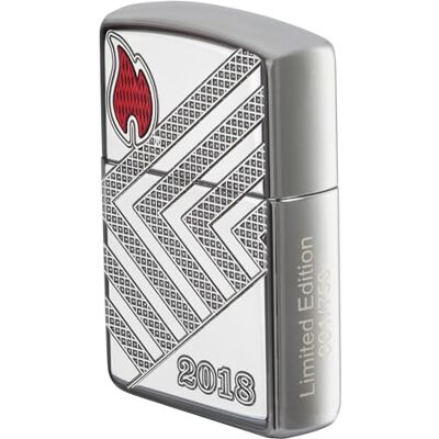 Zippo Zapalniczka Sztormowa Annual Lighter, Armor High Polish Chrome, Deep Carve/Epoxy Inlay, Wielokrotnego Użytku, Wiatroodporna Konstrukcja, Pudełko Prezentowe, Wyprodukowana w USA Zippo Zapalniczka Sztormowa Annual Lighter, Armor High Polish Chrome, Deep Carve/Epoxy Inlay, Wielokrotnego Użytku, Wiatroodporna Konstrukcja, Pudełko Prezentowe, Wyprodukowana w USA