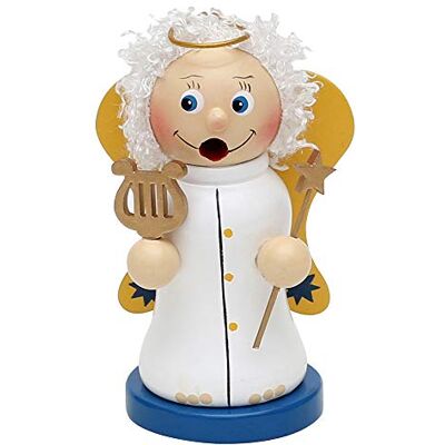 Dekohelden24 Słodka figurka wędzarnicza jako anioł, ok. 13 cm, drewno Dekohelden24 Słodka figurka wędzarnicza jako anioł, ok. 13 cm, drewno