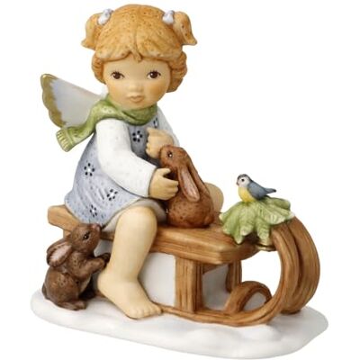 Goebel Figurka anioła zabawna jazda na sankach anioł zimowy Nina & Marco Goebel Figurka anioła zabawna jazda na sankach anioł zimowy Nina & Marco