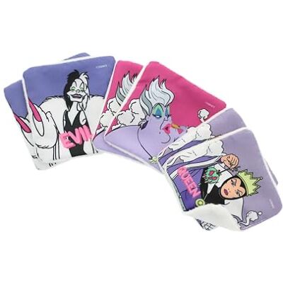 Disney Villains Zestaw 6 miękkich i zmywalnych dysków do demakijażu, wielokrotnego użytku i ekologicznych podkładek bawełnianych Disney Villains Zestaw 6 miękkich i zmywalnych dysków do demakijażu, wielokrotnego użytku i ekologicznych podkładek bawełnianych