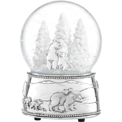 Reed & Barton North Pole Bound Polar Bear & Cubs Musical Snowglobe Schneekugel mit Musik, Motiv: Eisbär, Mehrfarbig, 2.25 LB Reed & Barton North Pole Bound Polar Bear & Cubs Musical Snowglobe Schneekugel mit Musik, Motiv: Eisbär, Mehrfarbig, 2.25 LB