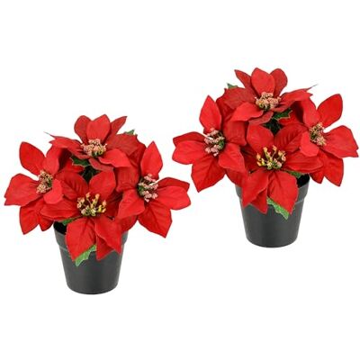 Flair Flower Sztuczny kwiat poinsecja w doniczce, gwiazda bożonarodzeniowa, dekoracja bożonarodzeniowa, kwiat, sztuczne kwiaty, dekoracja bożonarodzeniowa, gałązka, bukiet kwiatów, prezent, dekoracja, gwiazda Flair Flower Sztuczny kwiat poinsecja w doniczce, gwiazda bożonarodzeniowa, dekoracja bożonarodzeniowa, kwiat, sztuczne kwiaty, dekoracja bożonarodzeniowa, gałązka, bukiet kwiatów, prezent, dekoracja, gwiazda