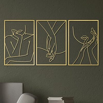 Vivegate Złote minimalistyczne kobiece ciało pojedyncza linia metalowa sztuka ścienna dekoracja 45 cm x 30 cm 3 opakowania złote kobiece ciało abstrakcyjne minimalistyczne linie znaki ścienne do Vivegate Złote minimalistyczne kobiece ciało pojedyncza linia metalowa sztuka ścienna dekoracja 45 cm x 30 cm 3 opakowania złote kobiece ciało abstrakcyjne minimalistyczne linie znaki ścienne do
