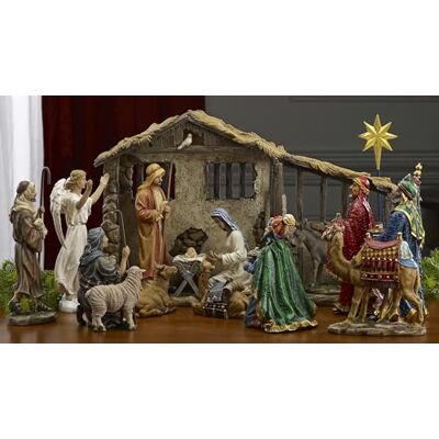 THREE KINGS GIFTS THE ORIGINAL GIFTS OF CHRISTMAS Prezenty Trzech Króli 18 cm Figurki Prawdziwe Szopka Narodzenia Pełny Kompletny Zestaw Zawiera Wszystkich Ludzi, Podświetlany Żłobek, Skrzynię Złota, Kadzidło i Mirrę THREE KINGS GIFTS THE ORIGINAL GIFTS OF CHRISTMAS Prezenty Trzech Króli 18 cm Figurki Prawdziwe Szopka Narodzenia Pełny Kompletny Zestaw Zawiera Wszystkich Ludzi, Podświetlany Żłobek, Skrzynię Złota, Kadzidło i Mirrę
