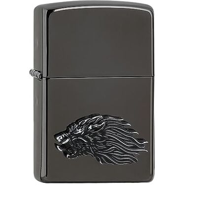 Zippo Zapalniczka Sztormowa, Wilkołak, Kolor High Polish Black, Emblemat, Wielokrotnego Użytku, Wiatroszczelna Konstrukcja, Pudełko Prezentowe, Wyprodukowana w USA Zippo Zapalniczka Sztormowa, Wilkołak, Kolor High Polish Black, Emblemat, Wielokrotnego Użytku, Wiatroszczelna Konstrukcja, Pudełko Prezentowe, Wyprodukowana w USA