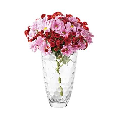 Avilia Wazon z przezroczystego szkła z wzorem plastra pszczelego 30 cm Elegancki i nowoczesny jest idealny do każdego pomieszczenia jako dekoracja lub do przechowywania kwiatów i roślin trwały i Avilia Wazon z przezroczystego szkła z wzorem plastra pszczelego 30 cm Elegancki i nowoczesny jest idealny do każdego pomieszczenia jako dekoracja lub do przechowywania kwiatów i roślin trwały i