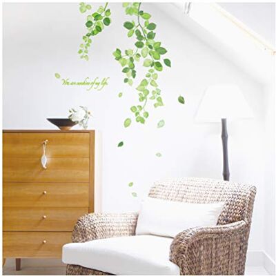 Ambiance Sticker Naklejki na ścianę, kleje, liście bluszczu, tatuaż ścienny dla niemowląt, pokoju dziecięcego i salonu, wys. 70 x dł. 50 cm Ambiance Sticker Naklejki na ścianę, kleje, liście bluszczu, tatuaż ścienny dla niemowląt, pokoju dziecięcego i salonu, wys. 70 x dł. 50 cm