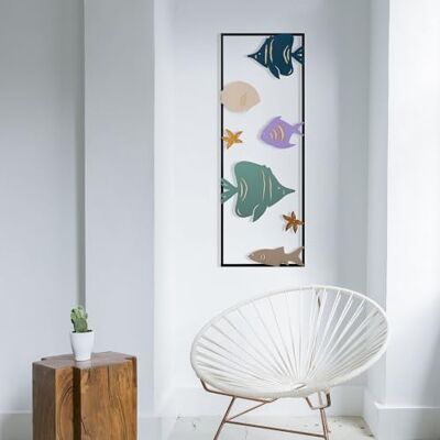Wallity Ręcznie malowane, dekoracyjne akcesoria metalowe, 32 x 5 x 90 cm, 100% metal (0,8 mm), unikalne warianty kolorystyczne do stylowej dekoracji domu Wallity Ręcznie malowane, dekoracyjne akcesoria metalowe, 32 x 5 x 90 cm, 100% metal (0,8 mm), unikalne warianty kolorystyczne do stylowej dekoracji domu