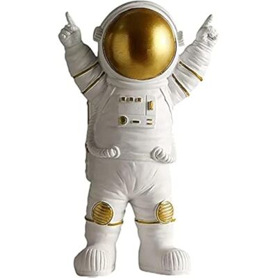 Joylern Statuetka kosmonauta, figurka astronauta, żywica, kosmonauta, model, ozdoba, astronauta, rzeźba, do domu, biura, dekoracja stołu, złote zwycięstwo Joylern Statuetka kosmonauta, figurka astronauta, żywica, kosmonauta, model, ozdoba, astronauta, rzeźba, do domu, biura, dekoracja stołu, złote zwycięstwo